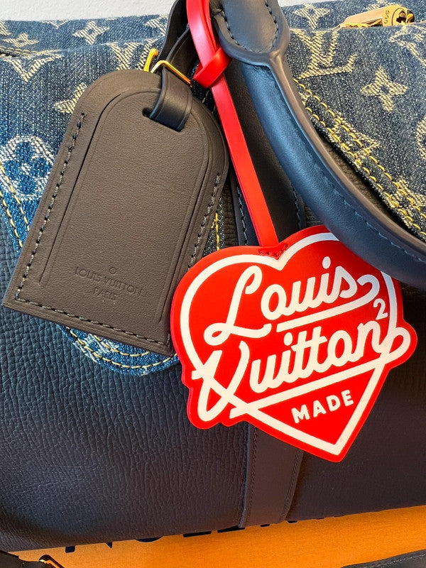 Louis Vuitton Blue Monogram Keepall Bandoulière M45975