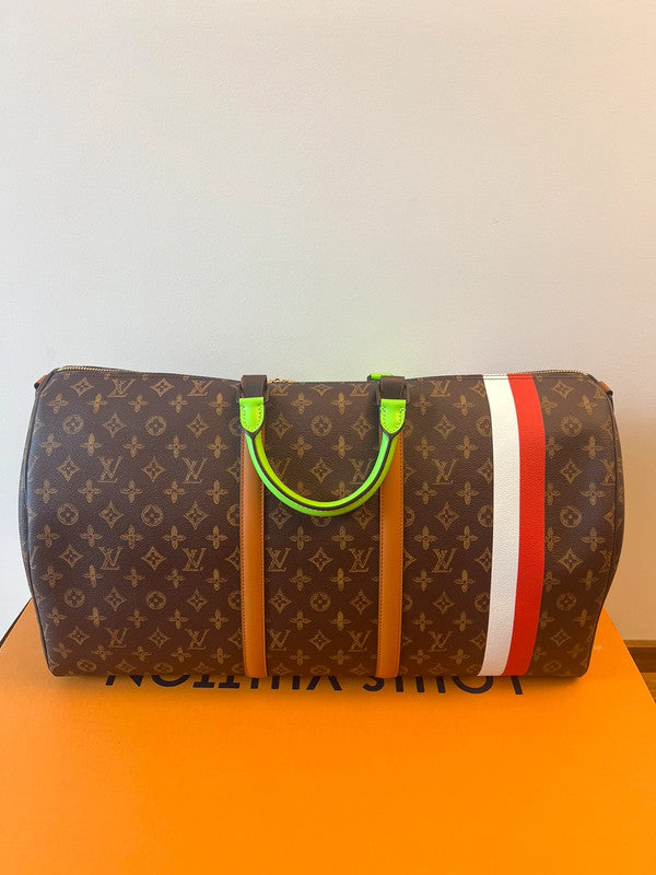 LV Keepall Bandouliere 55 Trunk NO7 Weekend Travel Bag