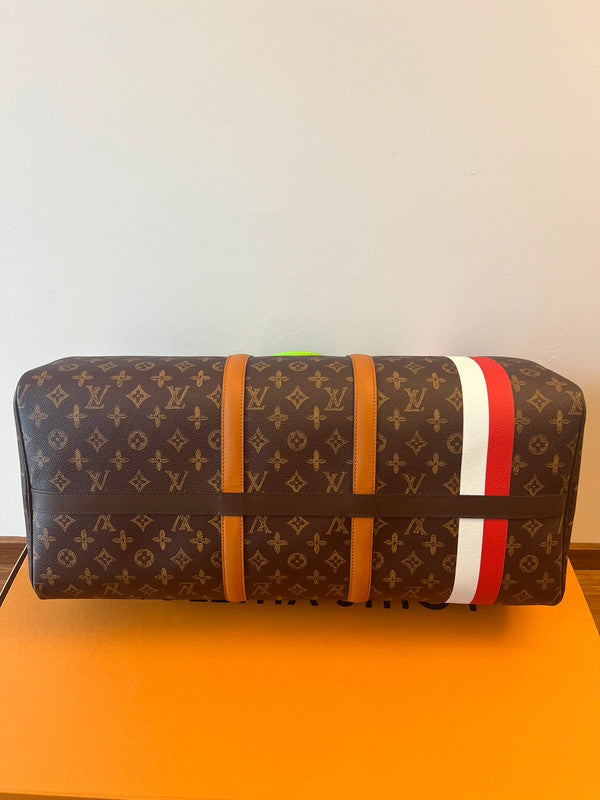 LV Keepall Bandouliere 55 Trunk NO7 Weekend Travel Bag