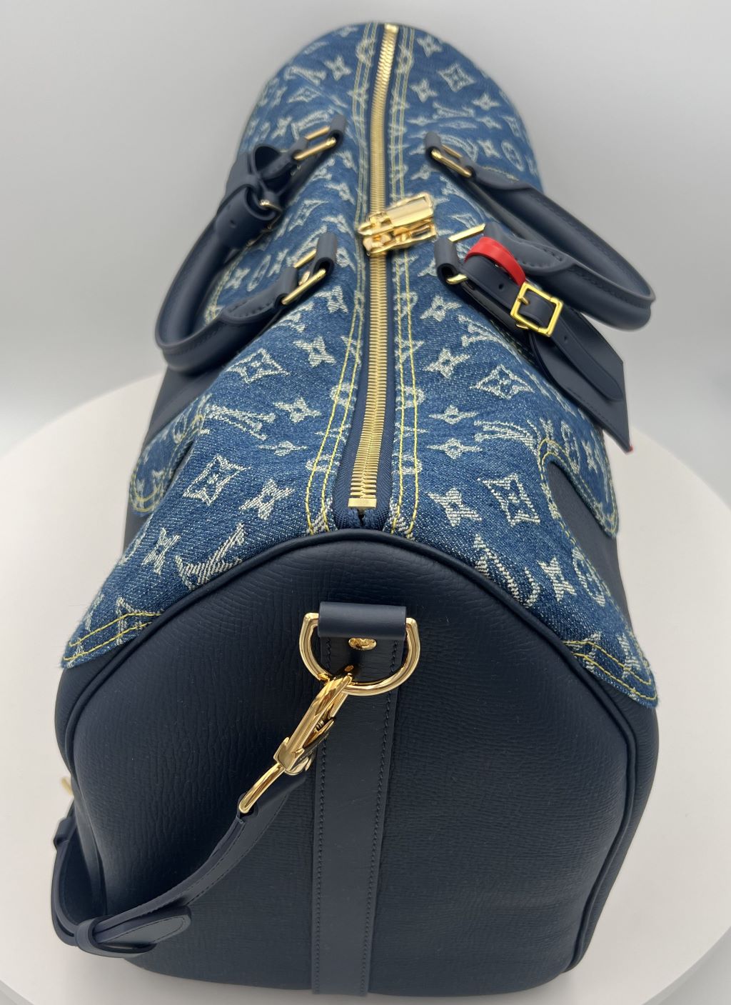 Louis Vuitton Blue Monogram Keepall Bandoulière M45975