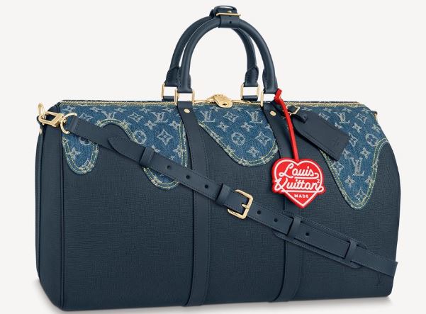 Louis Vuitton Blue Monogram Keepall Bandoulière M45975